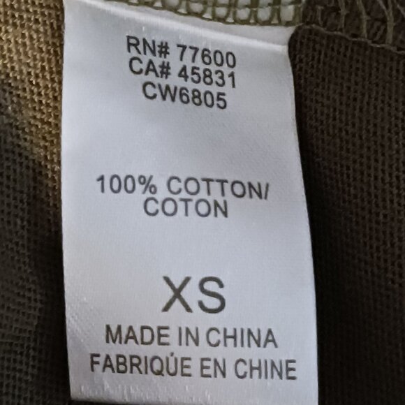 NEW‎ Chaser Women's Military Green Cotton Strappy Tie Back Tank Top XS - Picture 11 of 13